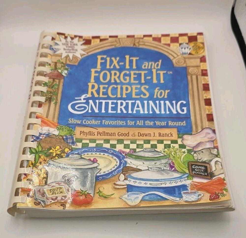 Vintage 2002 Fix-It And Forget-It Recipes For Entertaining Cookbook Cook Book